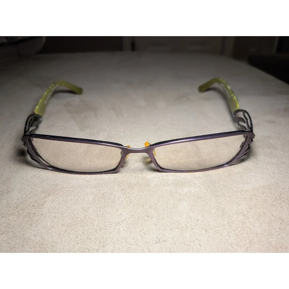 LA MATTA Brille LM3012 col. 3 Purple Metal Wings Green Black Animal Print